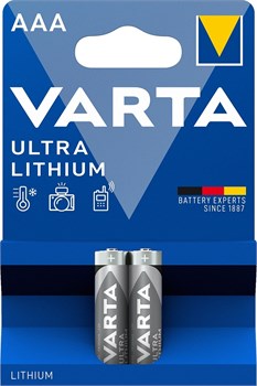 Батарейки VARTA ULTRA LITHIUM FR03 ААА BL2 (блистер 2шт) 4008496680399 - фото 145111