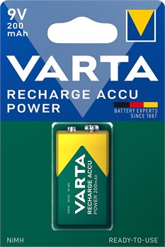 Аккумулятор VARTA POWER 9V 200mAh BL1 (блистер 1шт) 4008496550814 - фото 145291