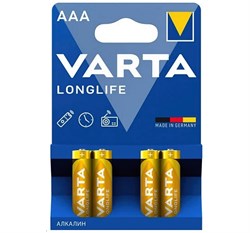 Батарейки VARTA LONGLIFE LR03 ААА BL4 (блистер 4шт) 4008496847075 - фото 145339