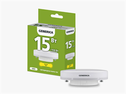Лампа LED T80 таблетка 15Вт 230В 3000К GX53 GENERICA  LL-T80-15-230-30-GX53-G - фото 145821