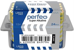 Батарека Perfeo LR03/24BOX Super Alkaline (шринк 24шт) PF LR03/24BOX - фото 145992