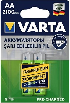 Аккумулятор VARTA 56706 Ready 2 Use AA 2100мАч BL2 (блистер 2шт) 4008496849260 - фото 146022