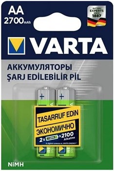 Аккумулятор VARTA POWER AA 2700мАч BL2 (блистер 2шт) 4008496528509 - фото 146038