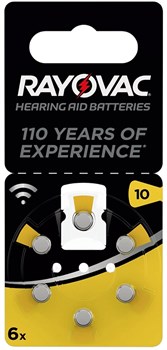 Батарейки для слуховых аппаратов RAYOVAC ACOUSTIC Type 10 блистер 8 (4*2) 04610745418 - фото 146126
