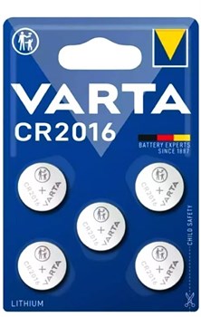 Батарейки литиевые VARTA ELECTRONICS CR2016 (блистер 5шт) 4008496850938 - фото 146293