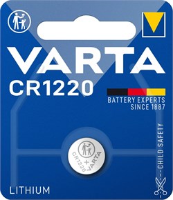 Батарейки литиевые VARTA ELECTRONICS CR1220 6131 BL1 (блистер 1шт) 4008496276899 - фото 146403