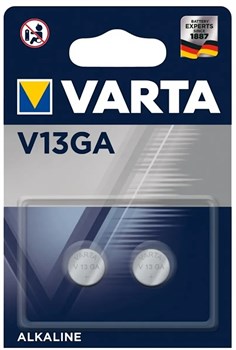 Батарейки алкалиновые VARTA V13 GA/LR44 (блистер 2шт) 4008496746347 - фото 146557