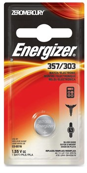 Батарейки серебряно-цинковые ENERGIZER Silver Oxide SR357/303 BL1 - (блистер 1шт) 7638900252989 - фото 146946