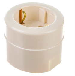 Розетка круглая накладная с заземлением Makel 16011 16011 - фото 146989