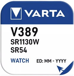 Батарейки серебряно-цинковые VARTA SR389 BL1 (блистер 1шт) 4008496245673 - фото 147160