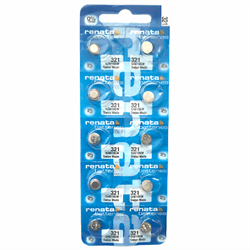Батарейки серебряно-цинковые RENATA SR616SW 321, в упак 10 шт 12979Б - фото 147450