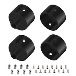 Заглушка WPH-FLEX-D22-360deg BLACK ALU с отверстием (Arlight, Металл) 049940 - фото 150858