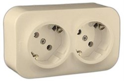 L782243 Quteo Розетка 2X2К+З без шт СЛНК 782243 LG - фото 15234