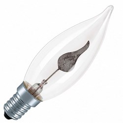 Лампа DECOR. FLICKER CA32 3W CL E14  (230V) FOTON_LIGHTING  (S100) -    мерцающий огонь d=32 l=104 605955 - фото 15310