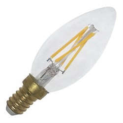 Свеча FL-LED Filament C35 6W E14 3000К 220V 600Лм 35*98мм FOTON_LIGHTING  -  лампа   прозрачная 606495 - фото 15324