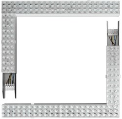 Удлинительный элемент VOLGA-EU/L/EM/38/IP40-350х575 (белый) угловой левый ЦБ000013431 - фото 155004