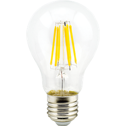 Ecola classic   LED Premium 10,0W A60 220-240V E27 4000K 360° filament прозр. нитевидная (Ra 80, 100 Lm/W, КП=0) 105x60 N7LV10ELC - фото 15611