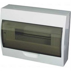 Щит распределительный навесной  ЩРн-П-12 IP40  пластиковый  белый  прозрачная дверь 90912112 - фото 15764