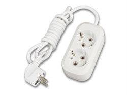 Удлинитель "Стандарт" 2 гнезда 5 метров 10А/2,2кВт с заземлением  ПВС 3х0,75 (EKF) М07554 - фото 15891