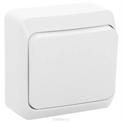 ЭТЮД Выключатель одноклавишный наружный белый сх.1 BA10-001B - фото 15912