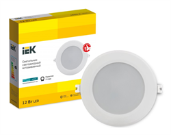 Светильник LED ДВО 1714 белый круг 12Вт 4000К IP40 IEK  LDVO0-1714-12-4000-K01 - фото 162689