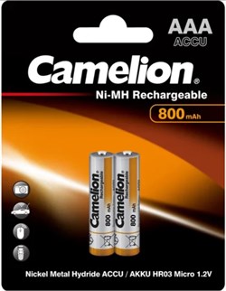 Camelion AAA-1 OOOmAh Ni-Mh BL-2 (NH-AAA1000BP2, аккумулятор, 1.2B) 6182 - фото 162872