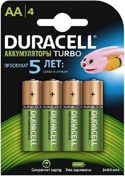 Аккумулятор DURACELL HR6 АА 2500mAh уже заряжены BL2 13418Б - фото 162883
