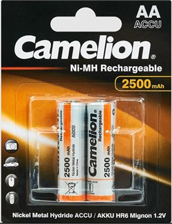Camelion Always Ready AA-2700mAh Ni-Mh BL-2 (NH-AA2700BP2, аккумулятор,1.2В) 15036 - фото 163332