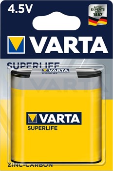 Батарейки VARTA SUPERLIFE 4,5V BL1 - (блистер 1шт) 4008496556380 - фото 163820