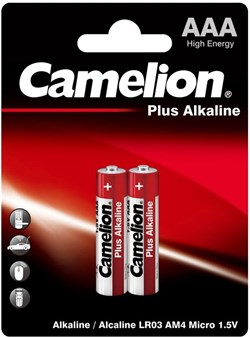 Camelion Plus Alkaline BL2 LR03 (LR03-BP2, батарейка, 1.5B) 1651 - фото 164296