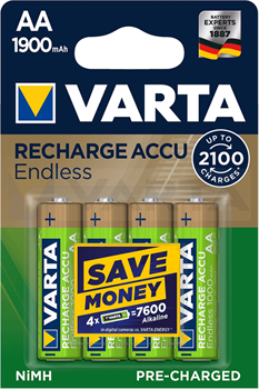 Аккумуляторы VARTA ENDLESS ENERGY AA 1900mAh бл. 4 4008496928217 - фото 165388