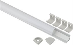 1616R ЭРА Комплект с угловым анодированным профилем CAB280 16х16мм, 2м и круглым экраном 2м Б0039465 - фото 165725