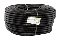 Труба гофрированная ПНД 20 мм с протяжкой черная (100 м) IEK CTG20-20-K02-100-1 - фото 165742