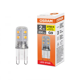 Лампа светодиодная капсула LSPIN 2W/827 220-240V CL G9 OSRAM 4099854323447 - фото 165776