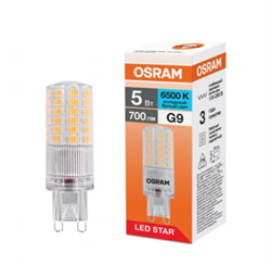 Лампа светодиодная капсула LSPIN 5W/865 170-250V CL G9 OSRAM 4099854323775 - фото 165791