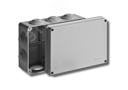 Распаячная коробка ОП 240х190х90мм , крышка, IP54 67065-1 - фото 165873