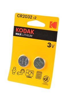 Kodak MAX Lithium CR2032 BL2(блистер 2шт) 16740 - фото 166504