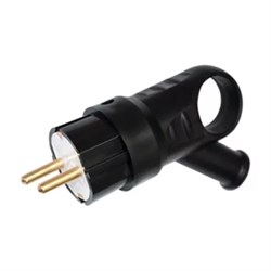 Беларусь вилка угловая с кольцом 2P+E 16А каучук В16-385 В16-385 каучук - фото 16791