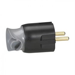 Элиум Вилка 2К+З с заземлением черная LE_050173 - фото 16805