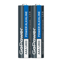 Батарейка GoPower LR03 AAA Shrink 2 Alkaline 1.5V (2/40/800)(в упаковке 2шт) 00-00015600 - фото 168224