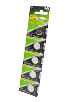 GP Lithium GPCR1616-7C5 Japan CR1616 BL5(блистер 5шт) 01158-1 - фото 168290