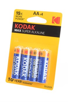 Kodak MAX Super Alkaline LR6 BL4(блистер4шт) 12040 - фото 168379