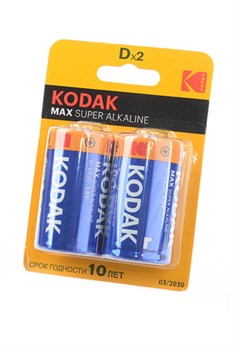 Kodak MAX Super Alkaline LR20 BL2(блистер 2шт) 12041-1 - фото 168388
