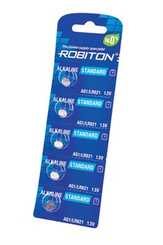 ROBITON STANDARD R-AG1-0-BL5 (0% Hg) AG1 LR621 364 164 LR60 BL5(блистер 5шт) 16945 - фото 168396