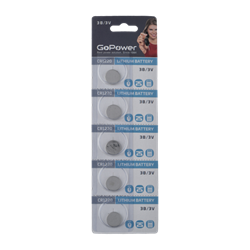 Батарейка GoPower CR1220 BL5 Lithium 3V (5/100/2000) (блистер 5шт) 00-00023143 - фото 169367