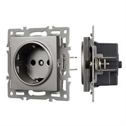 Механизм электрической розетки SCT-MEU1-PL-GR (250V, 16A) (Arlight, -) 043732 - фото 170405