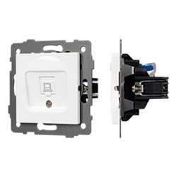 Механизм компьютерной розетки SCT-MPC1-PL-WH-V (RJ-45, CAT6) (Arlight, -) 049842 - фото 170842