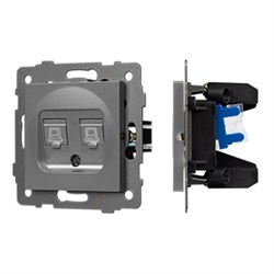 Механизм компьютерной розетки двойной SCT-MPC2-PL-GR-V (RJ-45, CAT6) (Arlight, -) 049851 - фото 170991