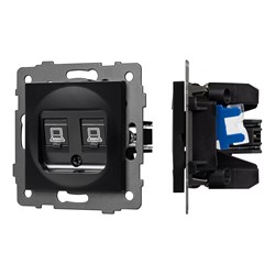 Механизм компьютерной розетки двойной SCT-MPC2-PL-BK-V (RJ-45, CAT6) (Arlight, -) 049853 - фото 171164