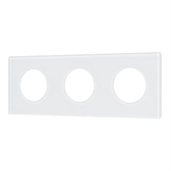 Рамка стеклянная FRM-GLARE-GC-3-WH (Arlight, -) 043838 - фото 171212